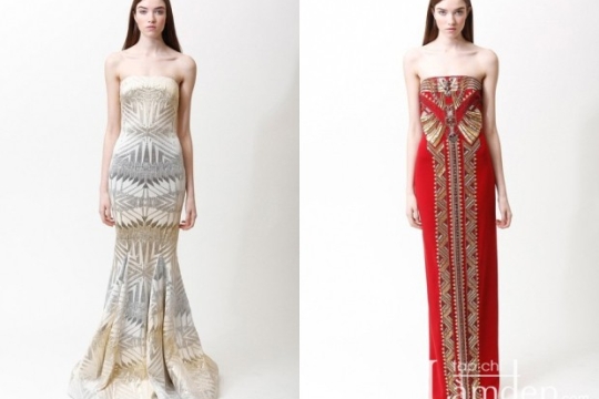 Sang trọng với váy dạ hội Badgley Mischka