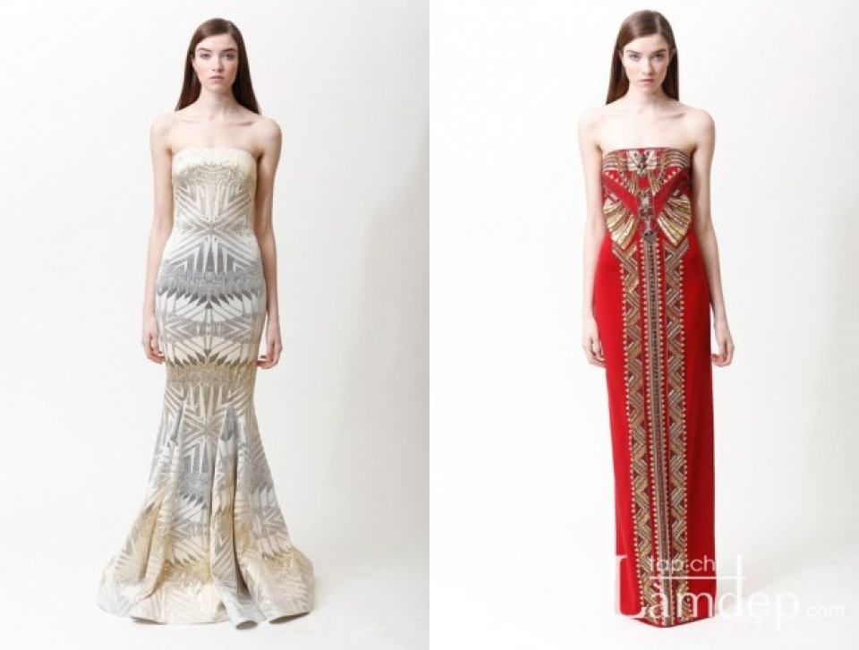 Sang trọng với váy dạ hội Badgley Mischka